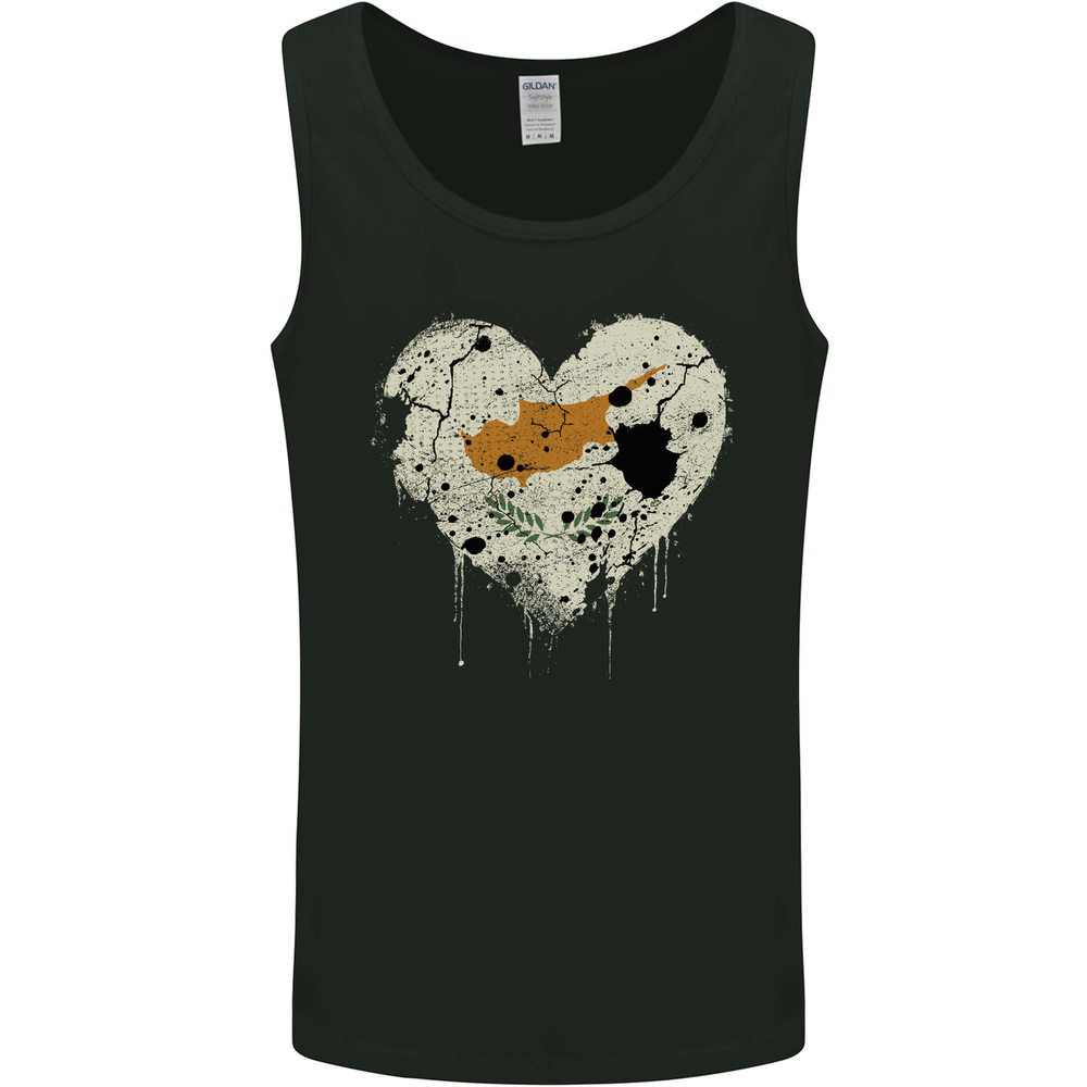 Love Cyprus Flag Cypriot Day Football Mens Vest Tank Top