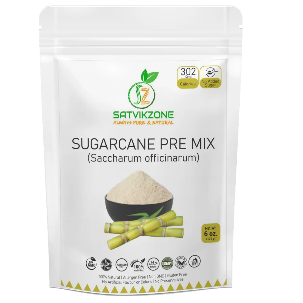 Sugarcane Premix Fruit Powder, 100% Natural, 6 oz, No Added Sugar-SATVIKZONE