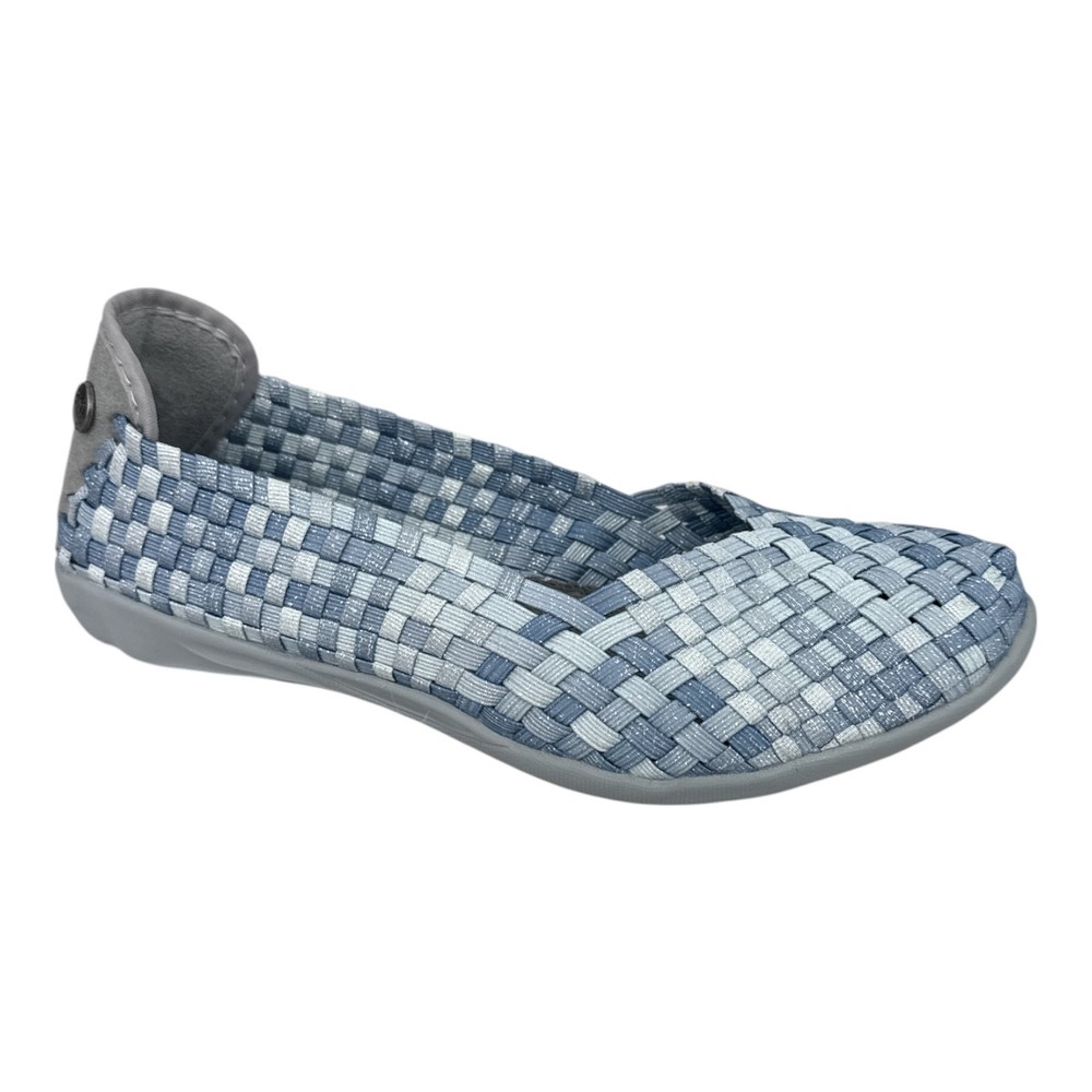 Bernie Mev Catwalk Cloud Shimmer Flats – Stretch Comfort Slip-On Shoes NWB