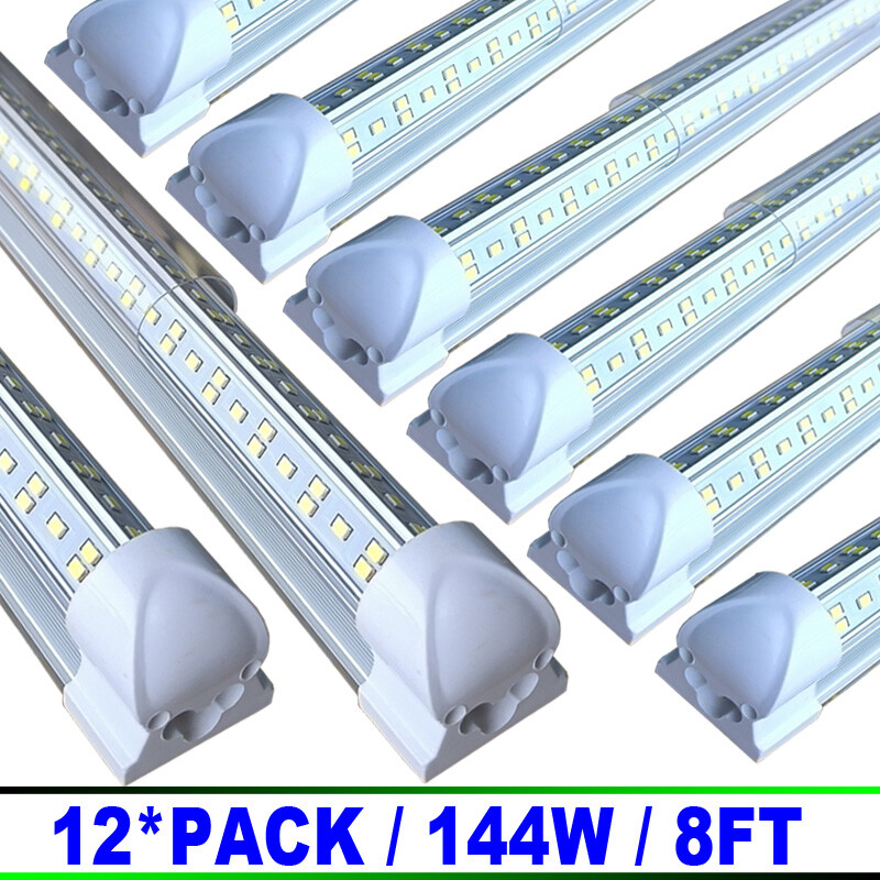 12/Pack LED Shop Light 8Ft 6500K  Garage Ceiling Lights Bright Ceiling Fixture