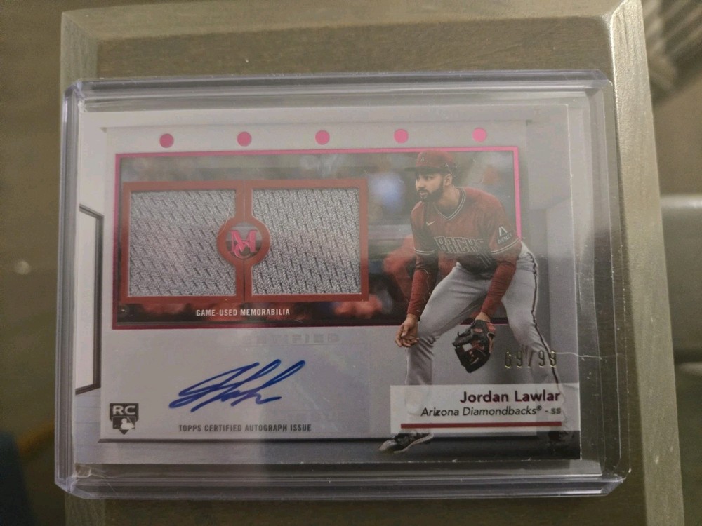 2024 Topps Museum Collection Jordan Lawlar Dual Swatch Relic Auto /99 RC
