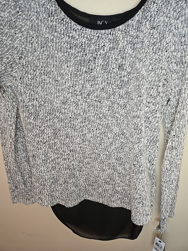 BCX Slub Harled Sweater Knit in XL - Cozy Textured Pullover