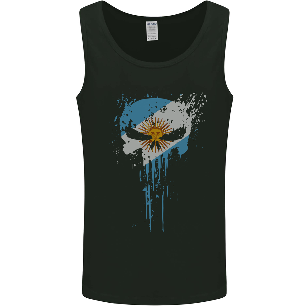 Argentina Skull Gym Training Bodybuilding Mens Vest Tank Top