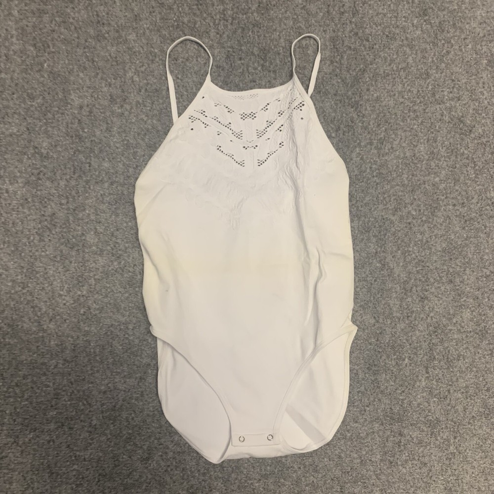 Intimately Free People White Nylon Bodysuit Size M/L