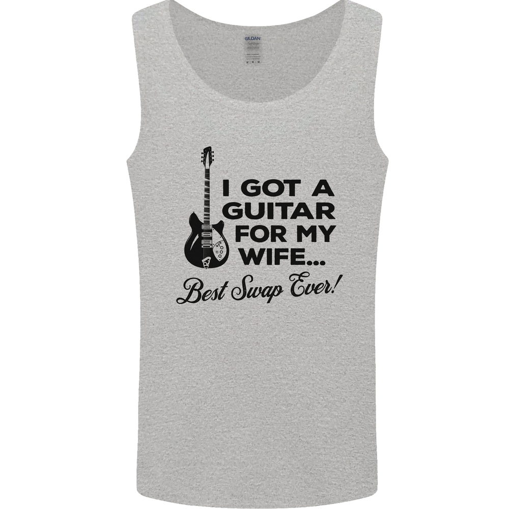 Guitar for My Wife Best Swap Ever Guitarist Mens Vest Tank Top