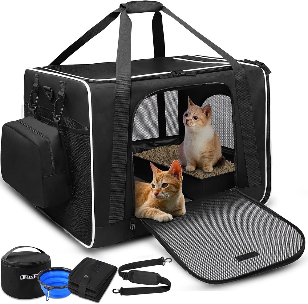 Extra Large Cat Carrier with Litter Box 24