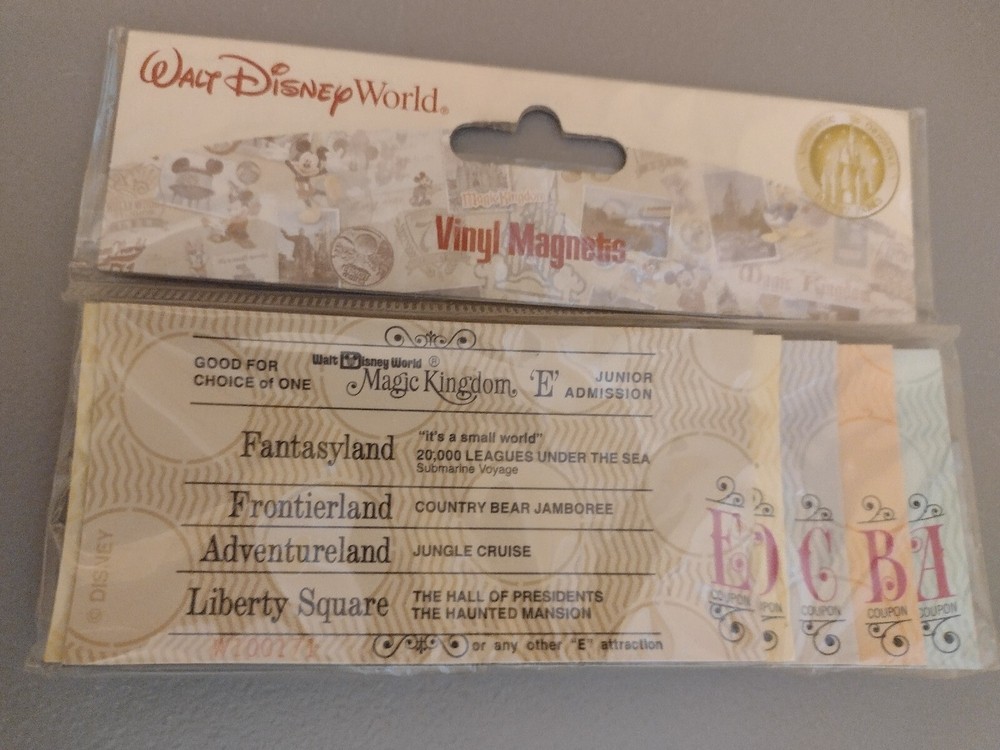 Disney World replica coupon magnets - Class A B C D E-image