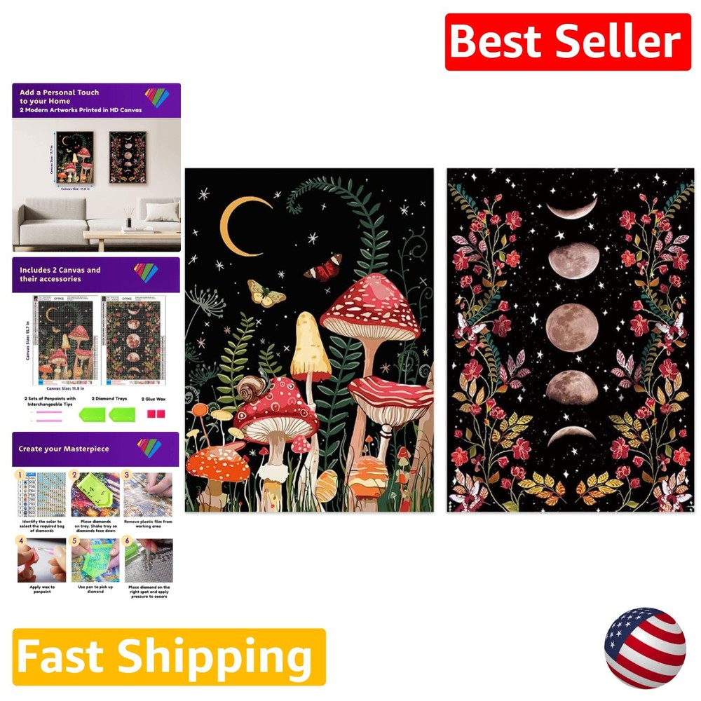 DIY Diamond Painting Kits - Mushroom Forest Theme - 12