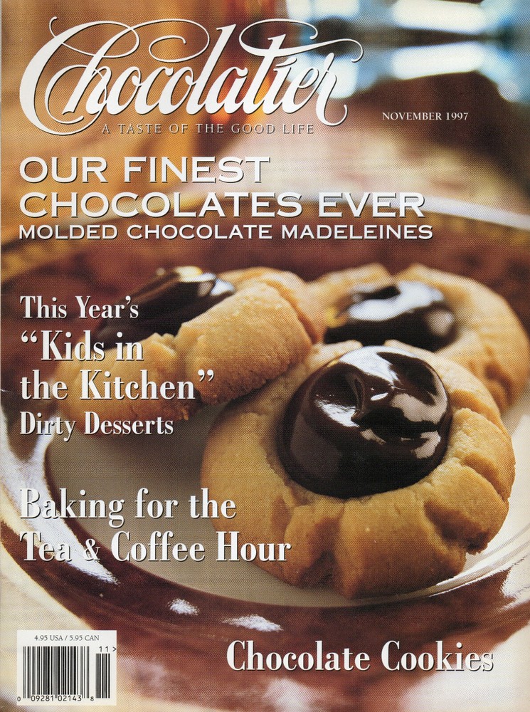 Chocolatier Magazine Nov 1997 Chocolate Madeleines Recipe for Tea & Coffee Time