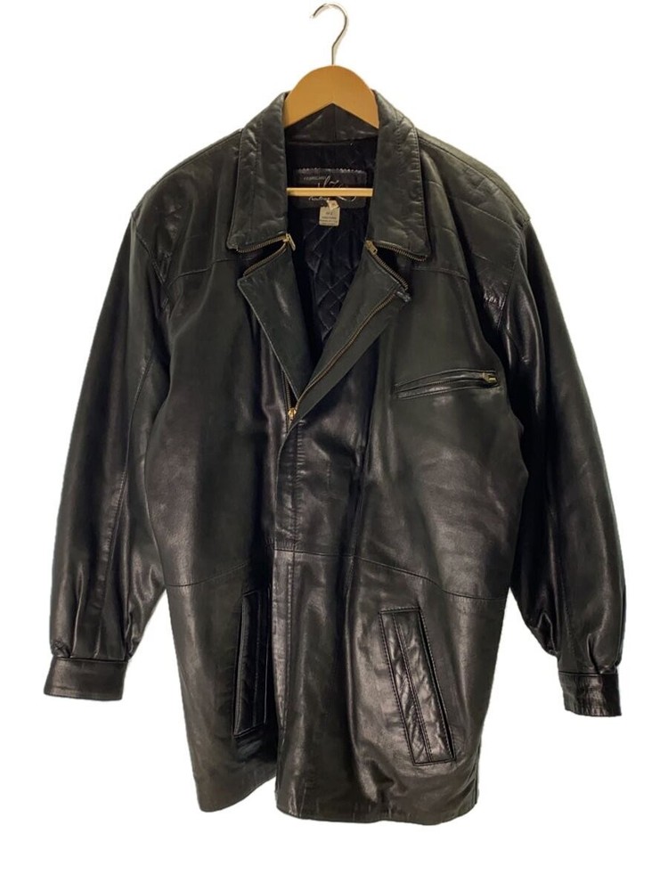 Mz Creations/Leather Jacket Blouson/M/Leather/Black/Plain 3403