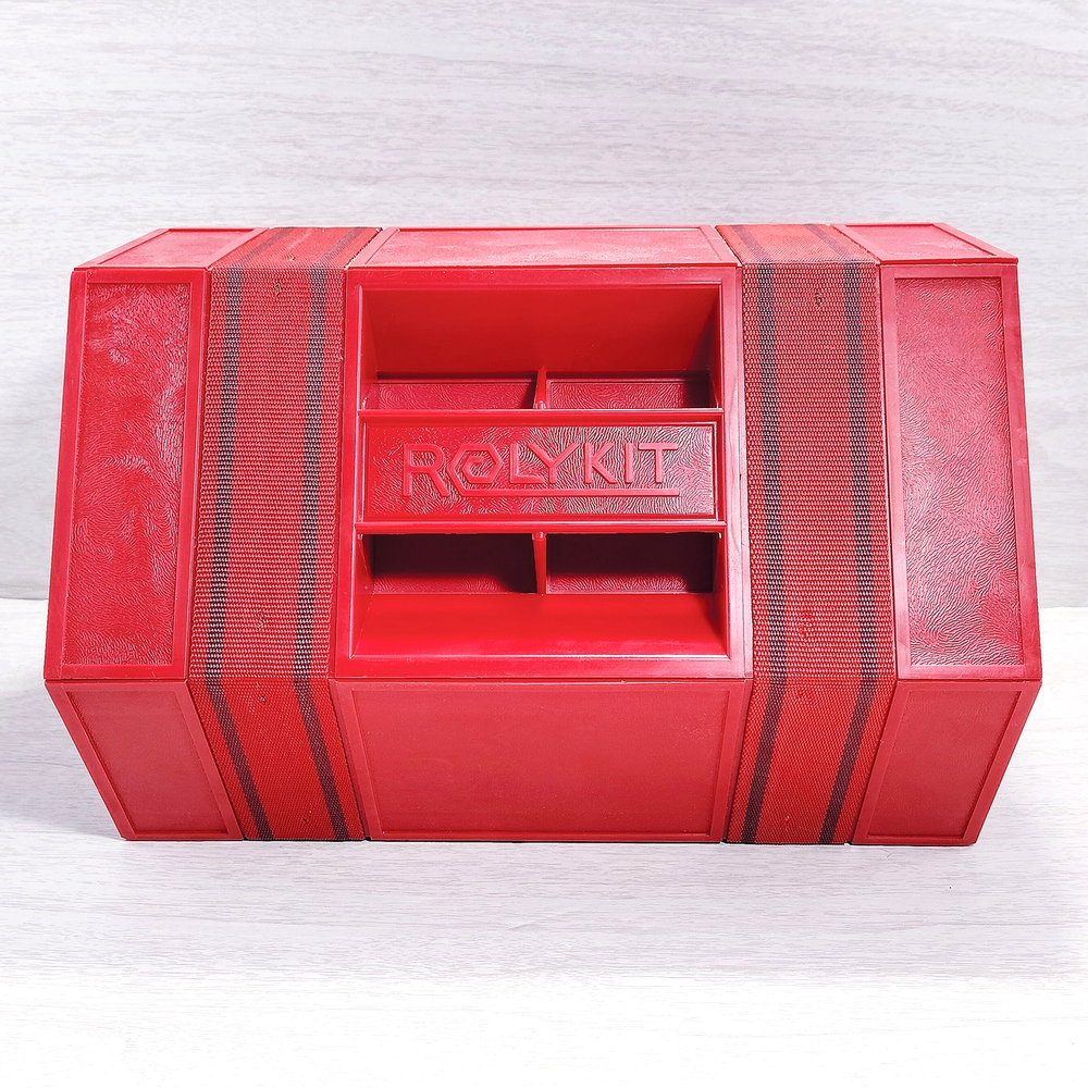 Rolykit Red Roll Up Storage Box for Crafts Tools Fishing Sewing S-14