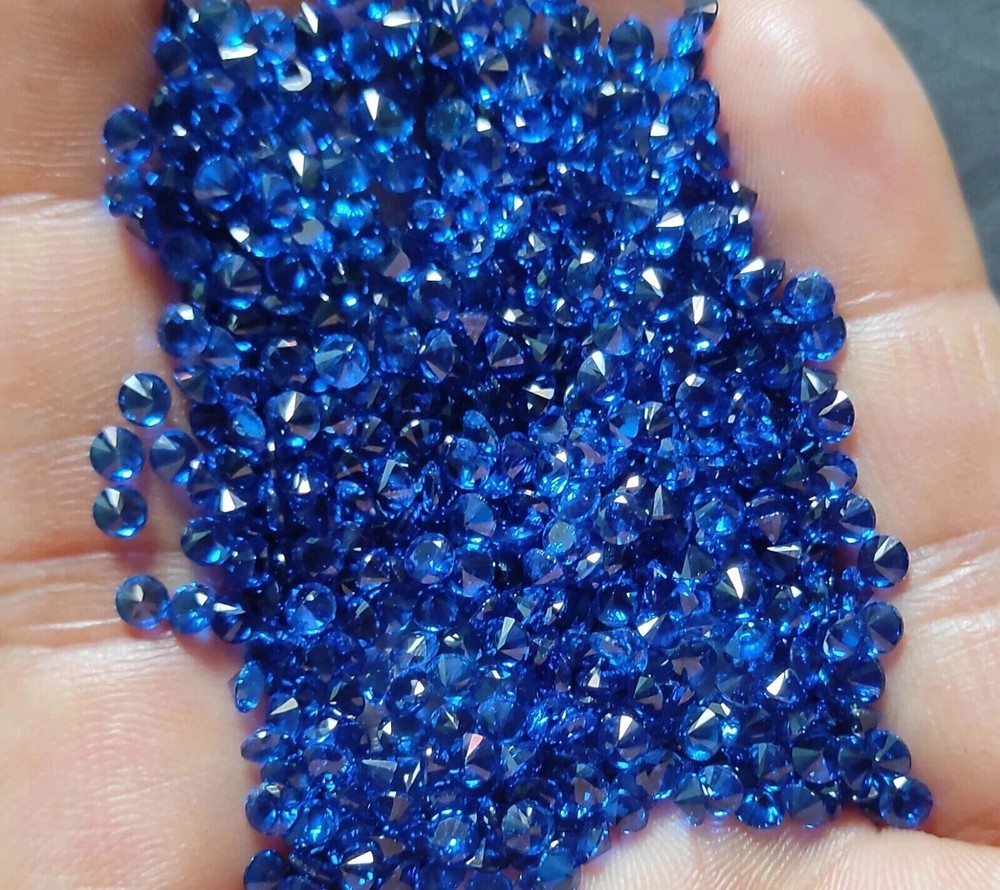 3 MM 200 Pcs Lot Natural Blue Color Sapphire Round Cut Certified Loose Gemstone