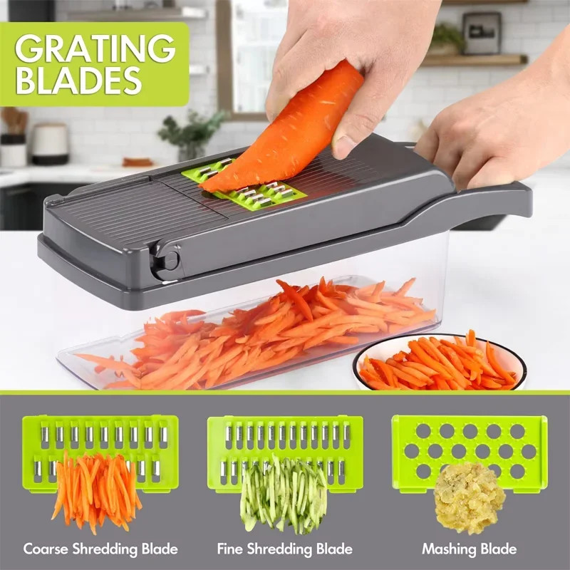 Multifunctional Vegetable Cutter Set Kitchen Tools Manual Slicer Shredder Wiper