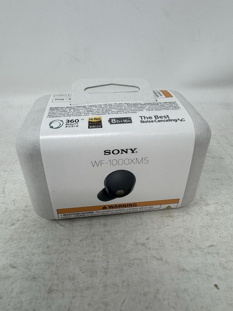 Sony WF1000XM5 Black Wireless Noise Cancelling Earbuds with Premium Sound