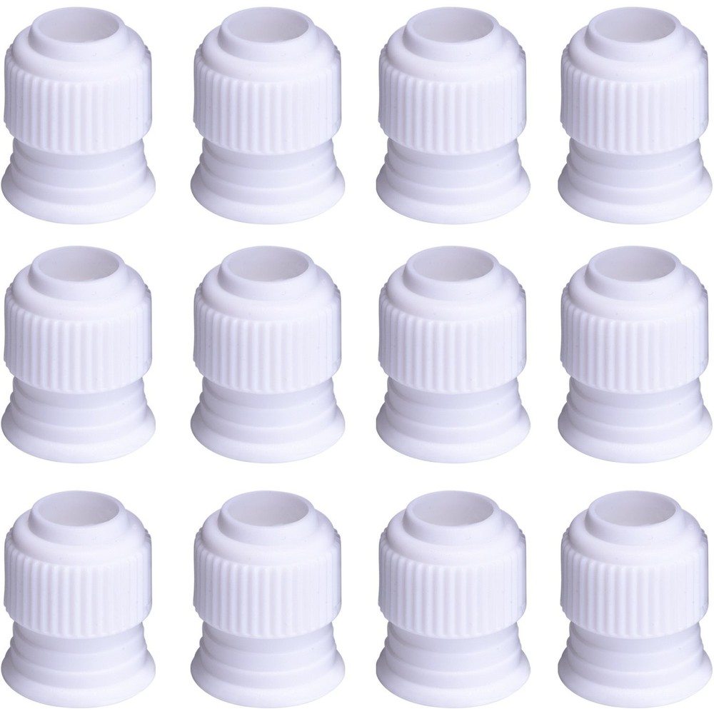 Shappy 12 Pieces Coupler Piping Bag Plastic Standard Couplers Cake Decorating...