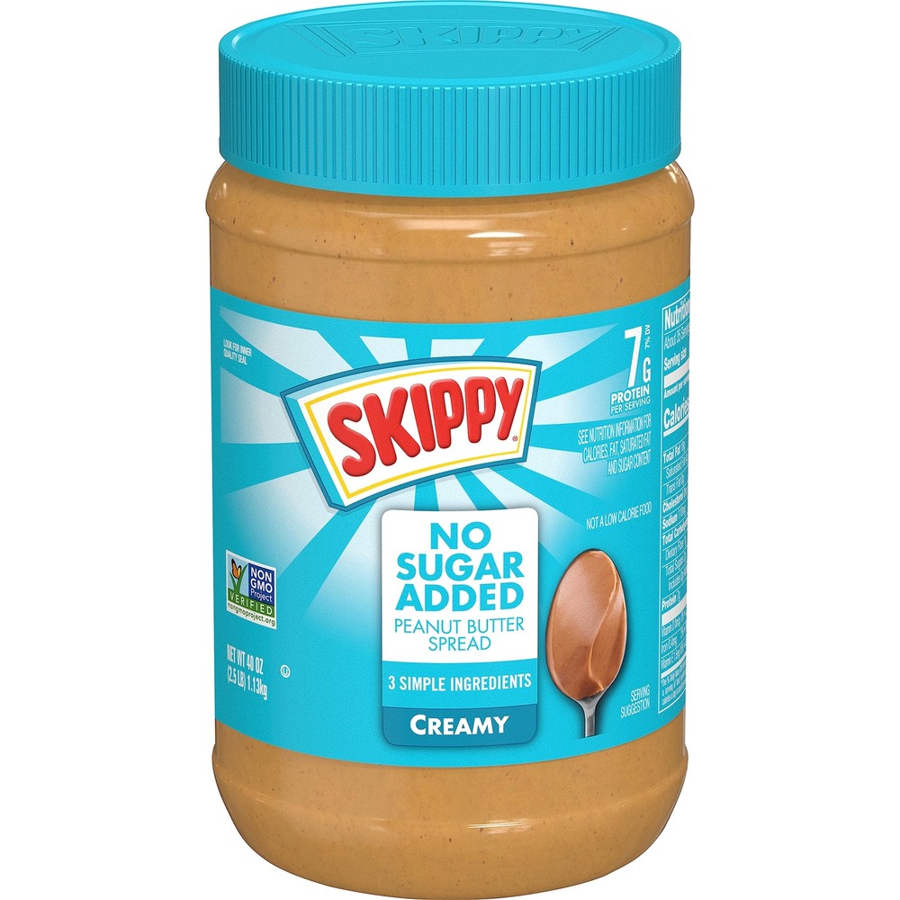 SKIPPY Creamy Peanut Butter Spread No Sugar Added 40 oz jar