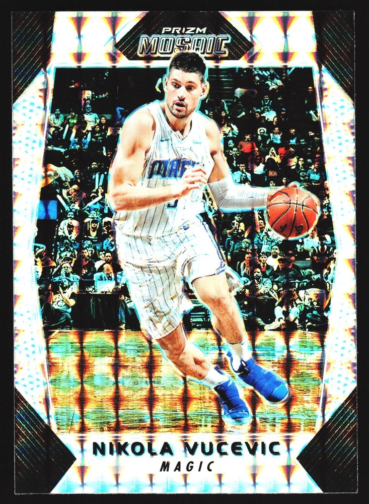 2017-18 Panini Mosaic Silver Prizm Nikola Vucevic Orlando Magic Card