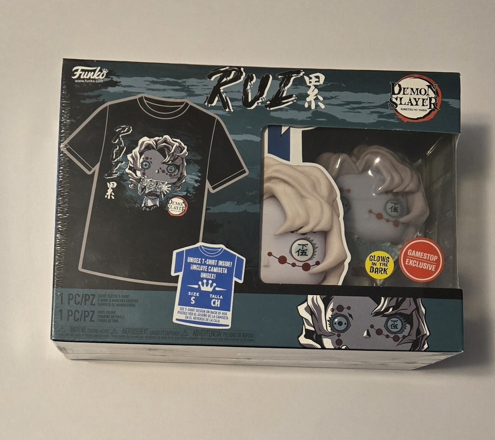 Funko Pop Rui GITD Demon Slayer Pop & Tee Bundle Size Small Gamestop
