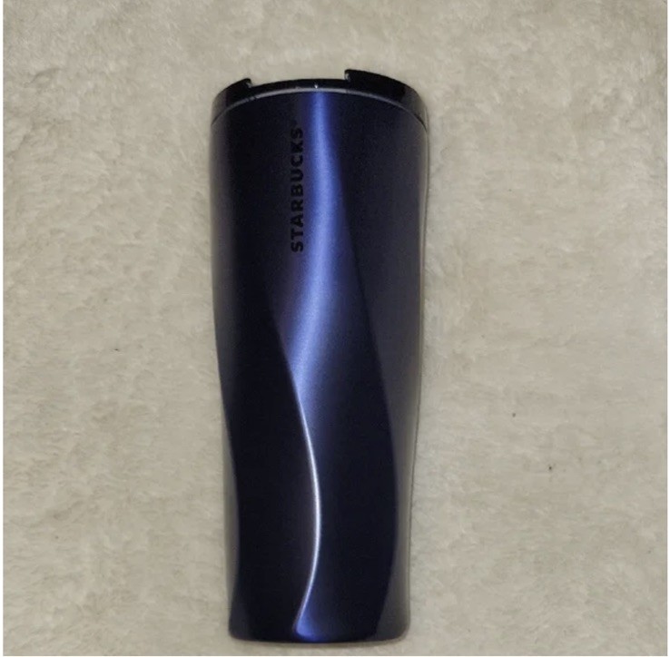 🩵NWT Starbucks 2026 Dark Blue Spiral Cold Brew Stainless Steel Tumbler