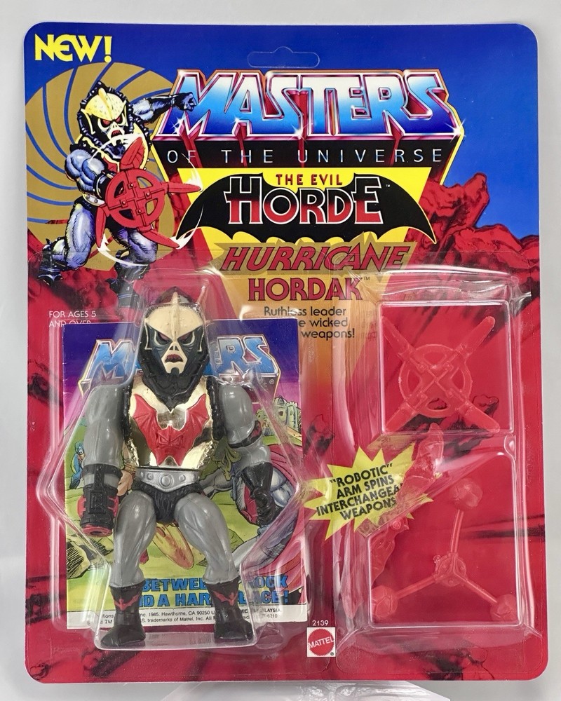 HURRICANE HORDAK DELUXE MASTERS OF THE UNIVERSE MOTU MATTEL ‘85 CUSTOM CARD READ