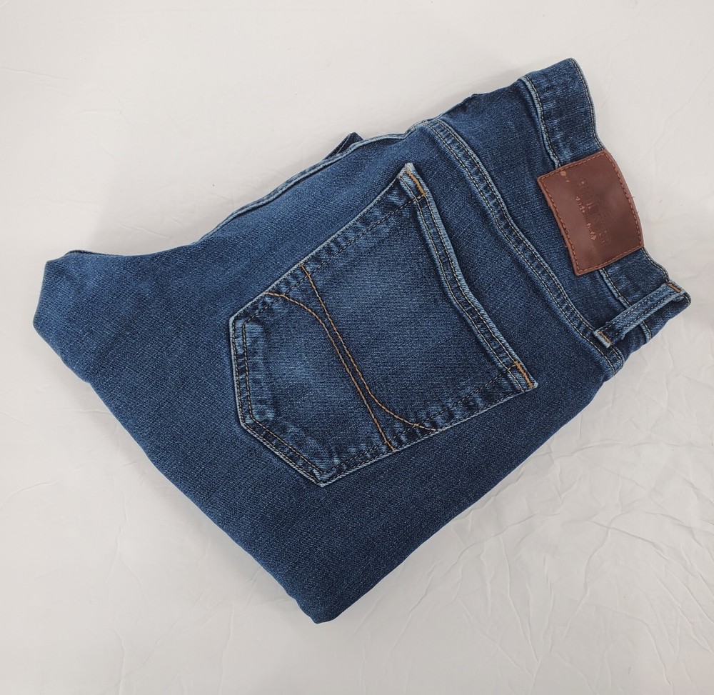 Hollister Slim Straight Stretch Jeans Men's Size 32X32 Blue Denim Mid Rise