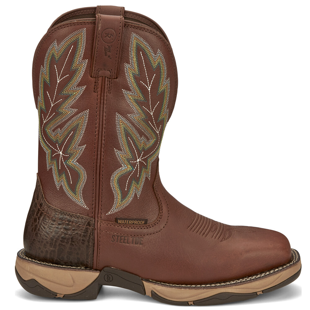 Tony Lama Burgess 11 Inch Wide Square Steel Toe Waterproof Work  Mens Brown Work