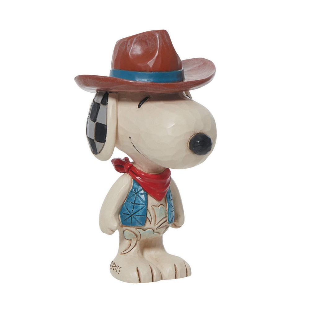 Vintage Cowboy Snoopy Mini Collectible Figurine