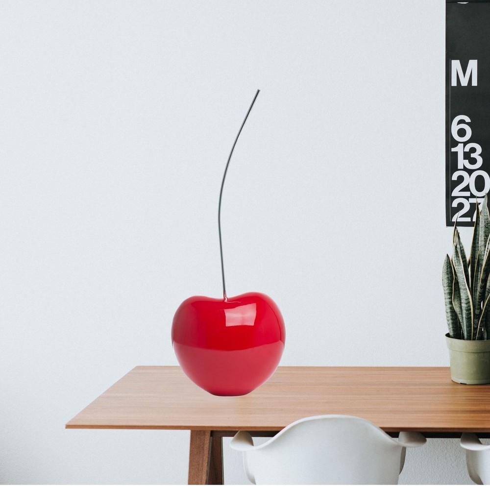 Cherry Resin Sculpture Bright Red Large