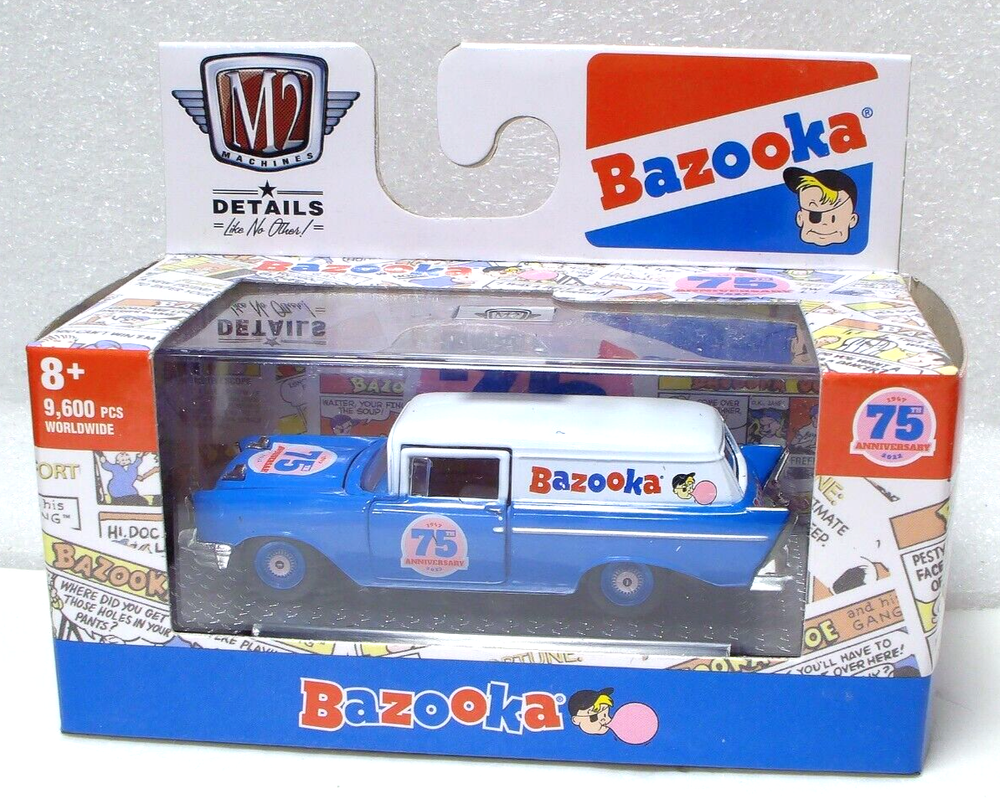 M2 Machines Bazooka 75th Anniversary 1957 Chevrolet Sedan Delivery 1:64 Diecast