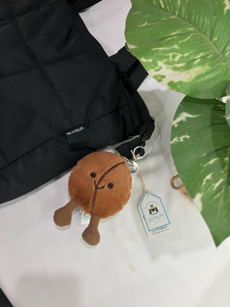 NWT Jellycat Coffee Bean Plush Keychain Bag Charm Christmas Gift 2025 Sale-image