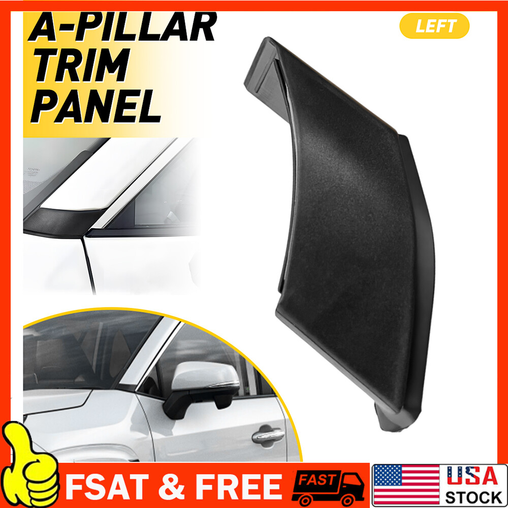 Black A-Pillar Trim Panel Cover for 2019-2023 Toyota RAV4 2.5L Left Driver Side