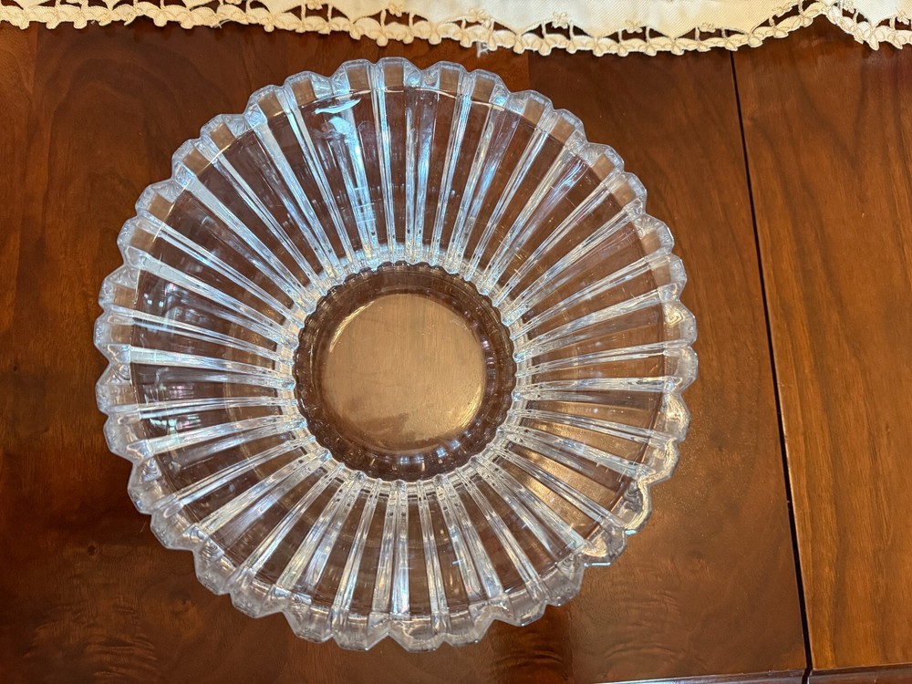 Vintage Mikasa Cut Glass Salad Bowl