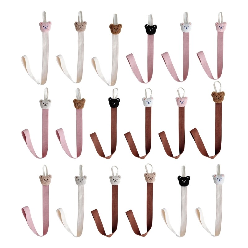 Lovely Bear Hair Clip Organizer Woven Belt Display Strap Hanger