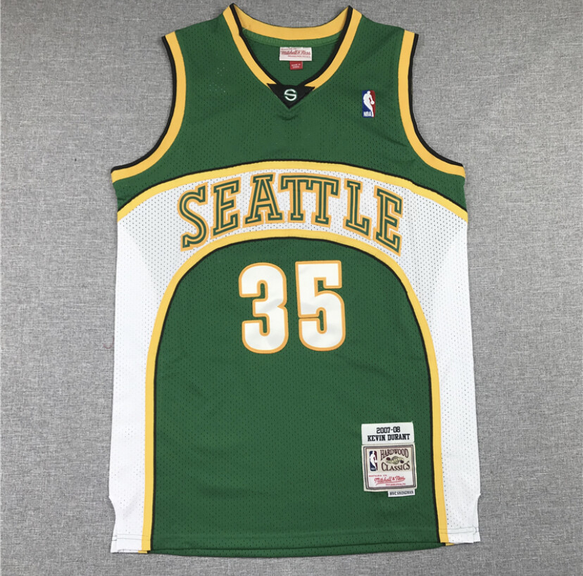 Seattle SuperSonics Kevin Durant green regular season basketball retro jersey