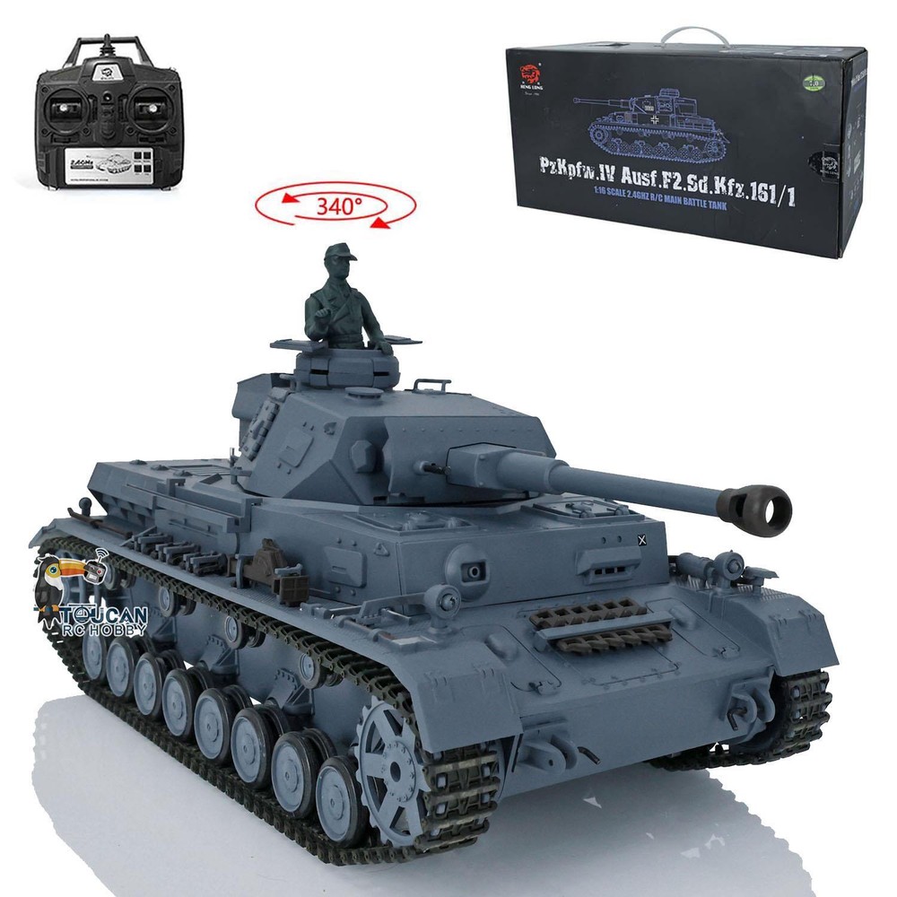 2.4G Henglong 1/16 Scale 7.0 Plastic German Panzer IV F2 RTR RC Tank Model 3859