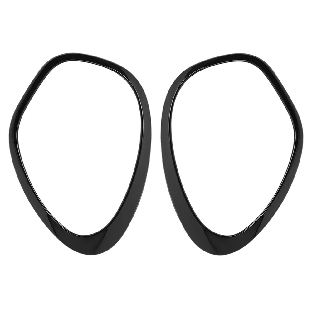 Pair Headlight Trim Ring Bezel Black For MINI R60 Cooper Countryman 2011-2016
