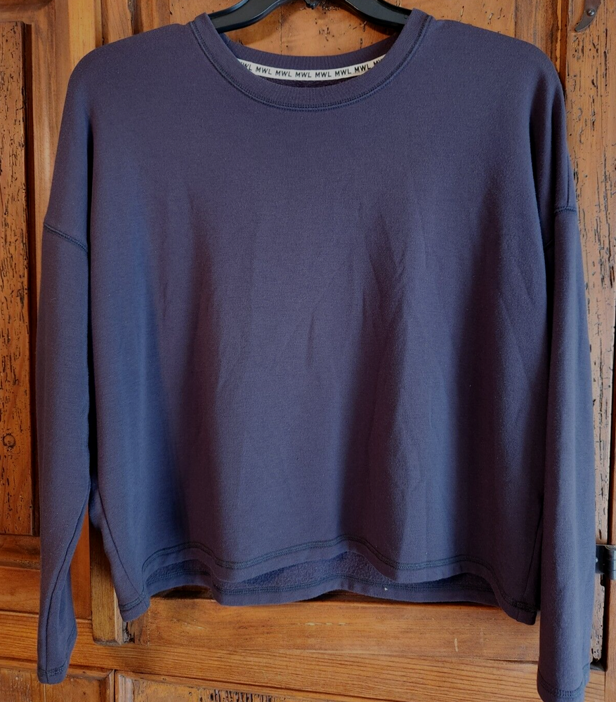 Madewell MWL Modal Blend Fleece Jogger Sweatshirt Dark Gray Size Medium