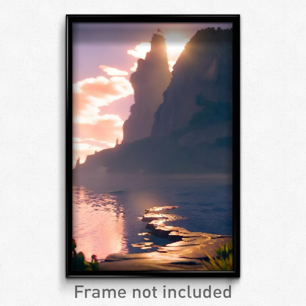 Pixel Art Poster - Wild Promontory (8 Bit Psychedelic Trippy Video Game Print)