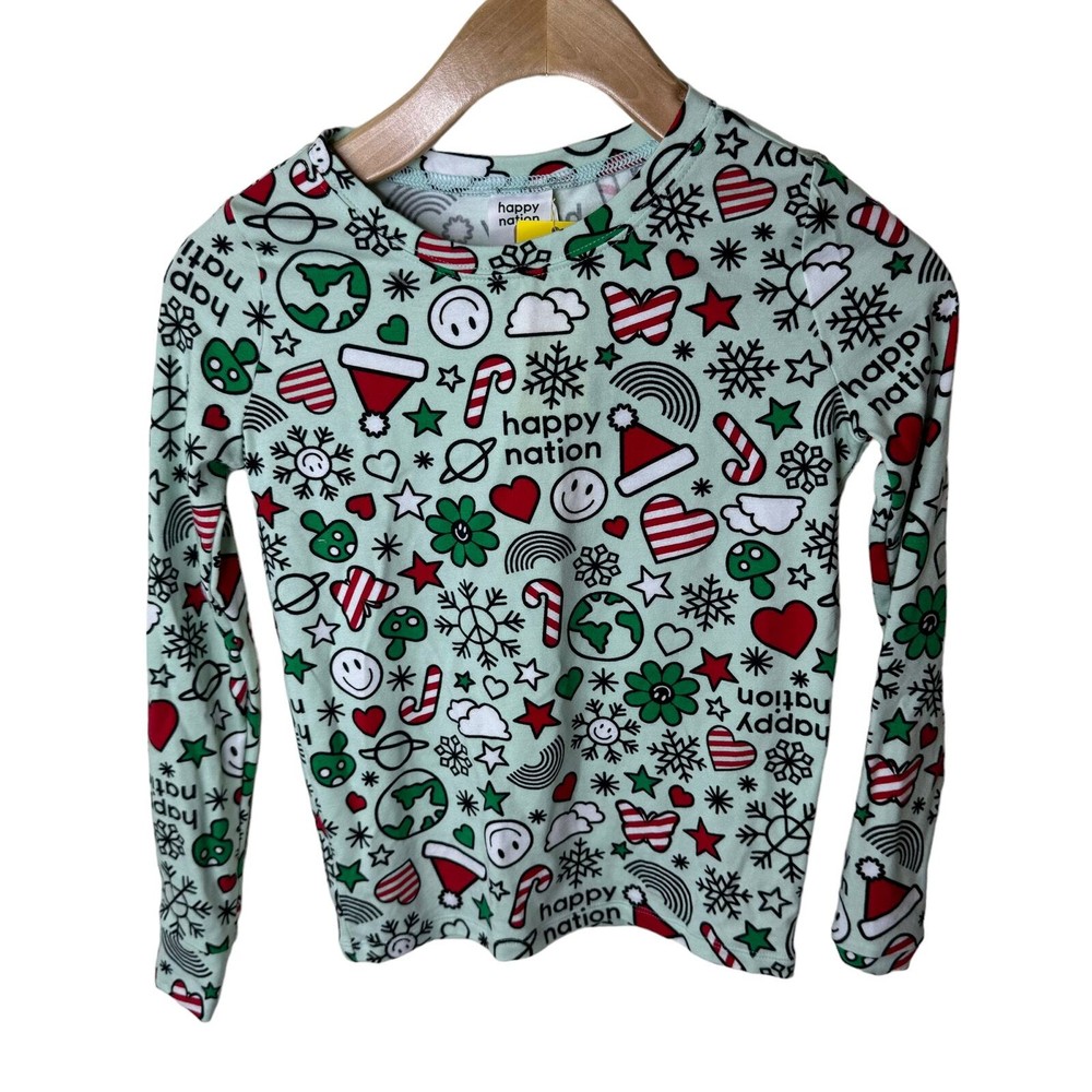 HAPPY NATION Set of 2 Christmas Pajamas Size 8 and 10 NWT