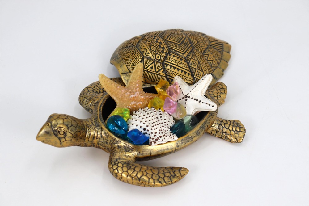 Turtle Decor, Handmade Resin Statue Brings Good Luck, Health, Decorations App...