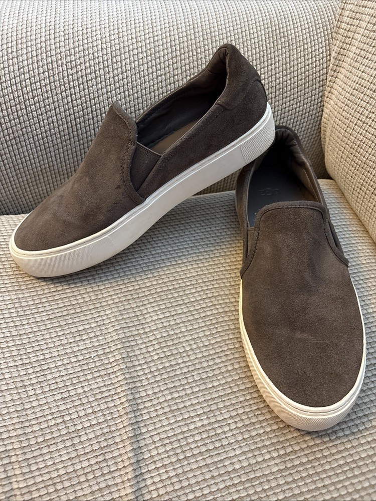 UGG Men's Cali Brown Suede Slip-On Sneakers Size 11 EUC Casual Comfort