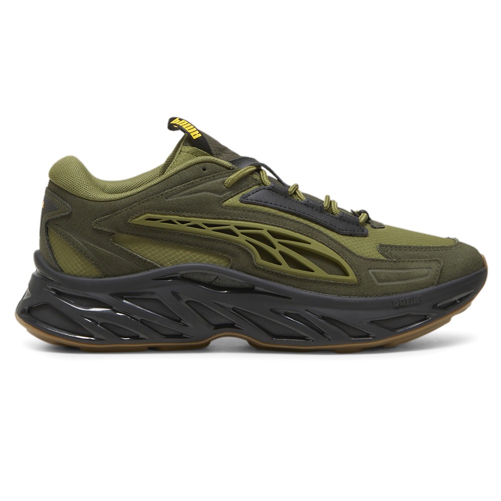 PUMA Exotek Nitro Earthy Green Mens Casual Lace-Up Sneakers 39592704