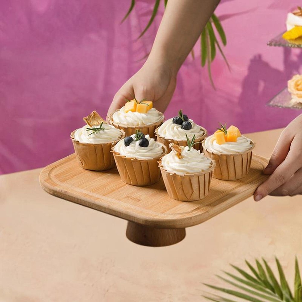 Cake Pedestal Stand Snack Plate Footed Cake Plate for Wedding Hosting Party