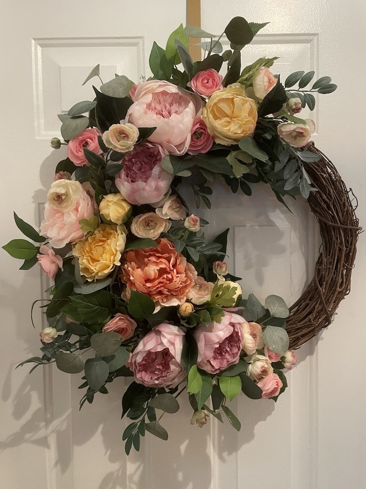 Gorgeous Spring Peony Wreath Artificial Flower