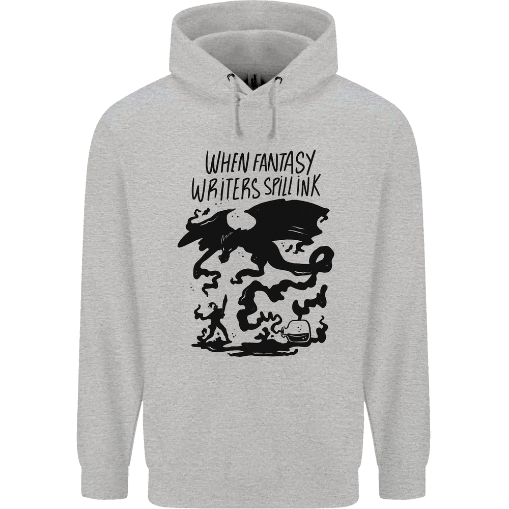 Fantasy Writer Author Novelist Dragons Mens 80% Cotton Hoodie