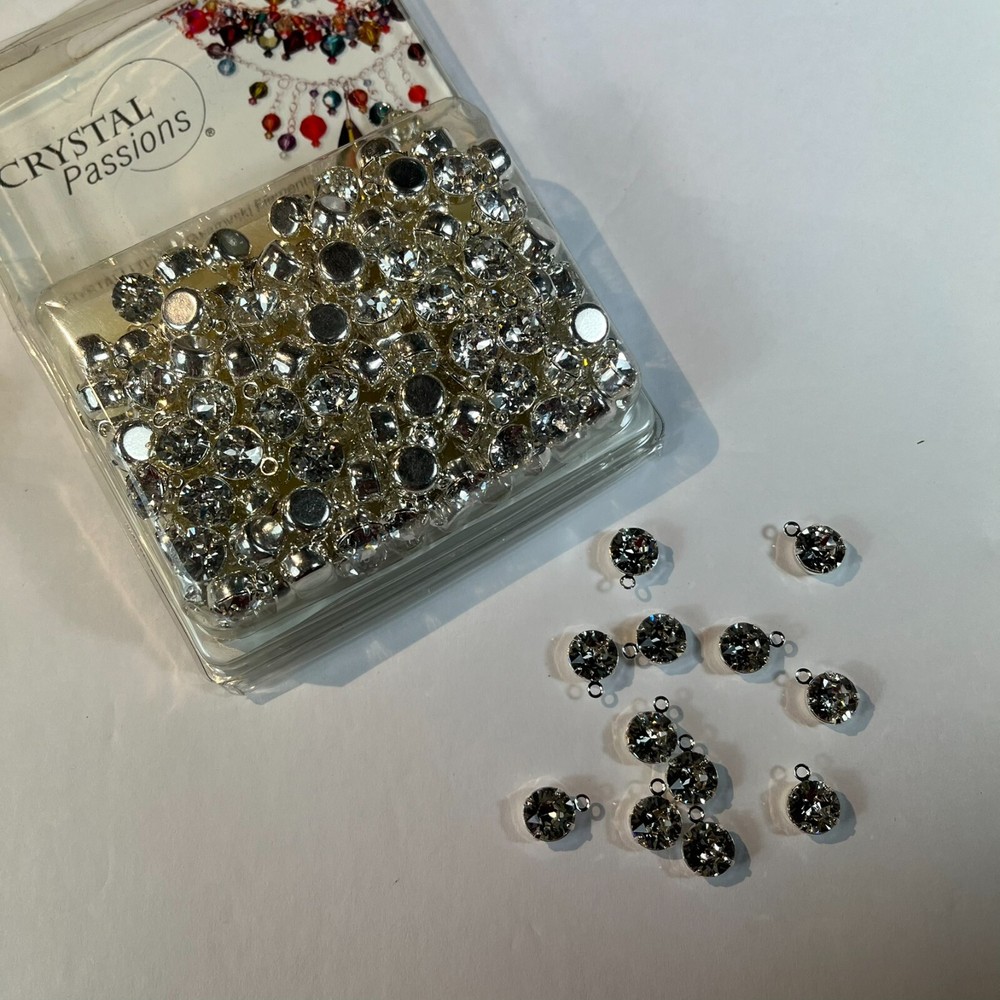 Clearance SALE! 1 Pack 144 Pcs CLEAR Swarovski Elements 8 mm Pendant RARE-image
