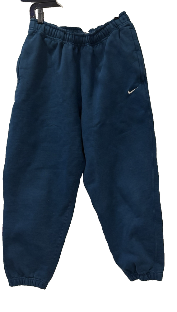 Pantalones de chándal Nike Essentials Solo Swoosh de vellón para hombre azules TALLA mediana