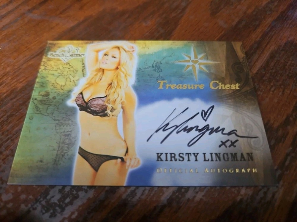 2014 Benchwarmer Treasure Chest Autograph Gold Foil Kirsty Lingman Auto Playboy
