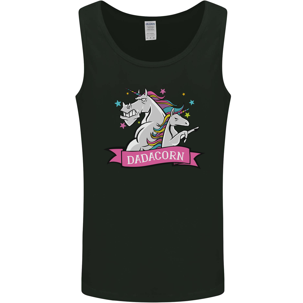 Dadicorn Funny Fathers Day Unicorn Mens Vest Tank Top