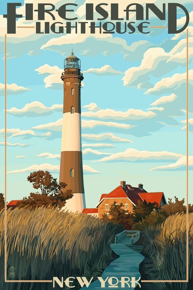 Wall Art Print Fire Island Lighthouses - Captree Island, New York by Lantern ...